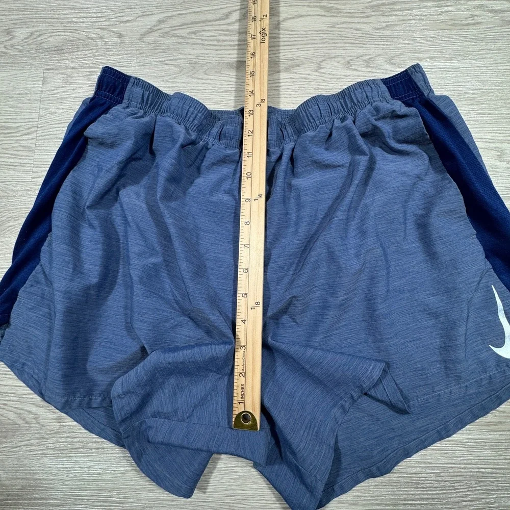 Nike Men's Running Shorts Dri-FIT Blue XXL Built-in Liner Back Pocket Reflective